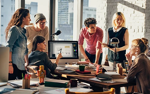 Team members discussing Supply Chain Security