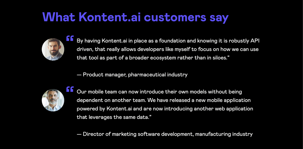 What Kontent.ai customers say