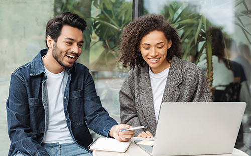 Marketers reading an announcement