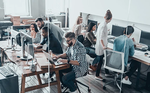 Content marketers discussing a content value chain