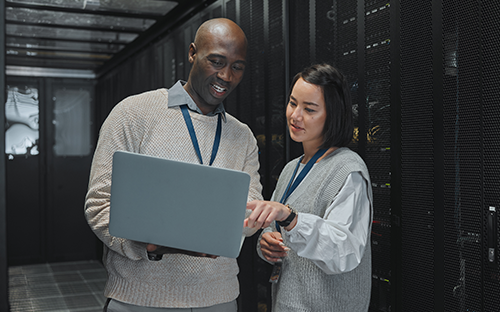 Marketing team reading about an AI governance framework 